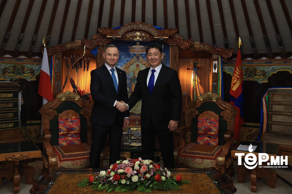 Монгол Улсын Ерөнхийлөгч У.Хүрэлсүх, БНПУ-ын Ерөнхийлөгч Анджей Дуда нар ганцаарчилсан уулзалт хийв