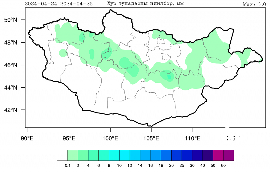 Увсын Зүүнхангай, Хөвсгөлийн Жаргалант, Дундговийн Говь-Угтаал, Архангайн Эрдэнэбулганд 8.0...10.0 см цастай байна