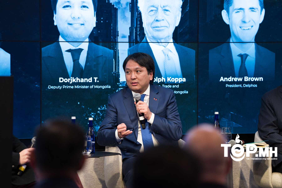 Нью-Йорк хотноо зохион байгуулагдаж буй “Монголын хөрөнгө оруулалтын форум 2025”-д Шадар сайд Т.Доржханд оролцож байна