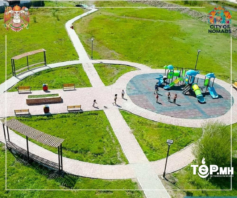 Сэлбэ гол дагуу ногоон байгууламж бүхий хүүхдийн тоглоомын талбай байгуулжээ