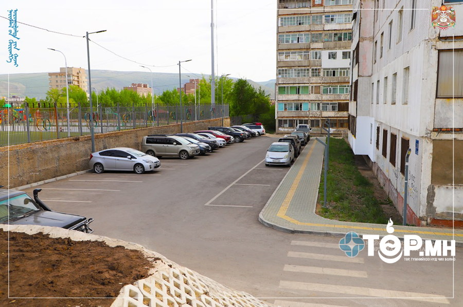 БЗД-ийн IV хороонд 2198 м.кв авто зогсоолын талбай тохижууллаа