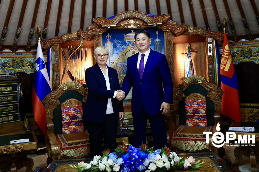 Монгол Улс, Бүгд Найрамдах Словени Улсын Ерөнхийлөгч нар албан ёсны хэлэлцээ хийлээ