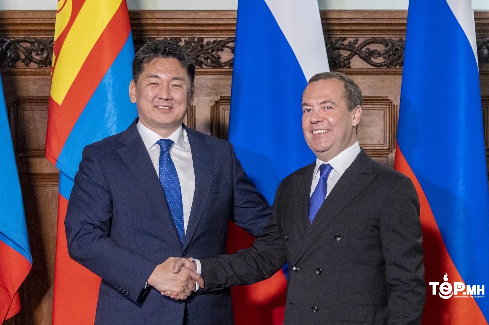 Монгол Улсын Ерөнхийлөгч У.Хүрэлсүх ОХУ-ын Үндэсний аюулгүй байдлын зөвлөлийн орлогч дарга Д.А.Медведевтэй уулзлаа