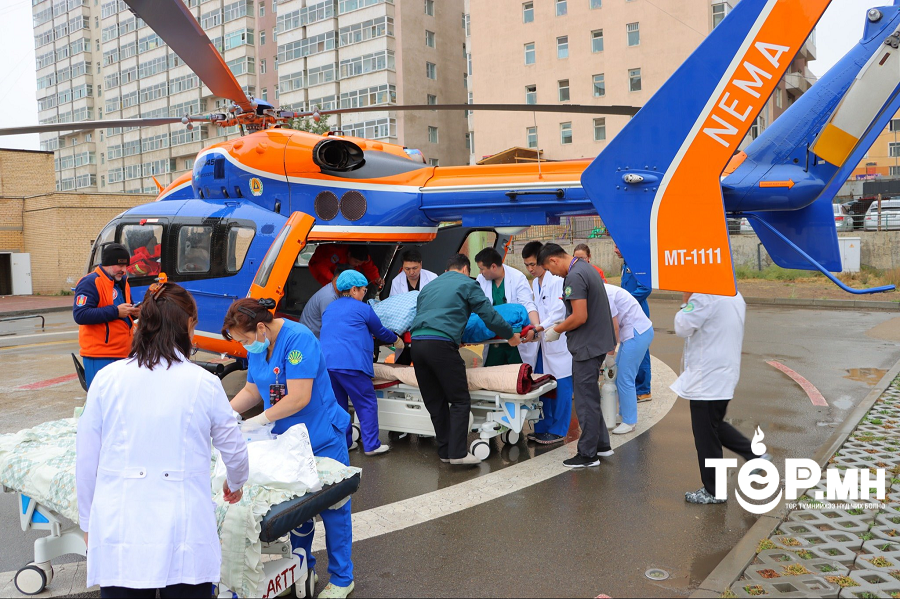 ГССҮТ: Биеийн байдал хүнд 133 иргэнийг нисдэг тэргээр тээвэрлэн авч ирж, ээмнэлгийн яаралтай тусламж үйлчилгээг цаг алдалгүй үзүүлсэн