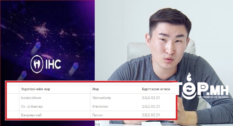 Б.Идэр-Одыг "ИХ Бит" ХХК-аас жийв үү? Ашгаа хүртсэн болохоор нэрээ татав уу?