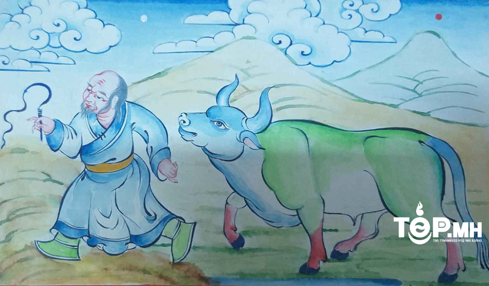 XVII жарны "Үзэсгэлэн болгогч" хэмээх Усан туулай жилийн Шороон үхрийн зурлага