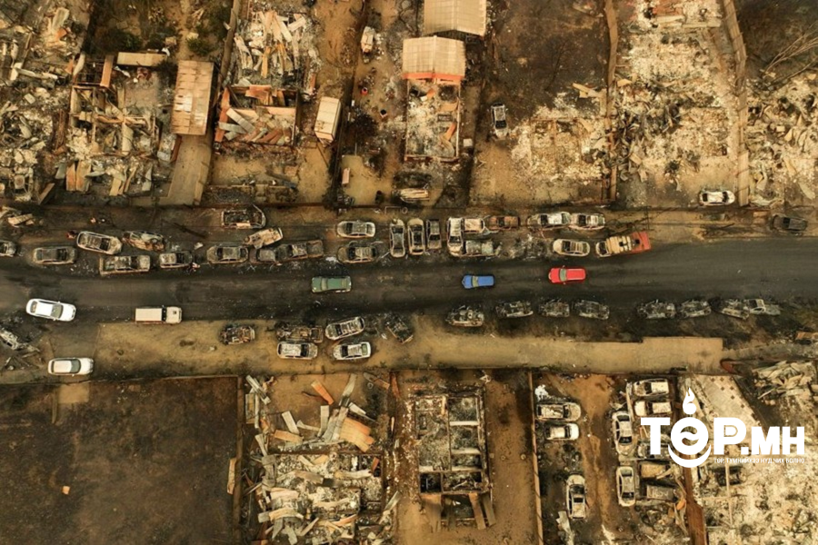 Чилид гарсан ой, хээрийн түймрийн улмаас 100 гаруй хүн амь насаа алджээ