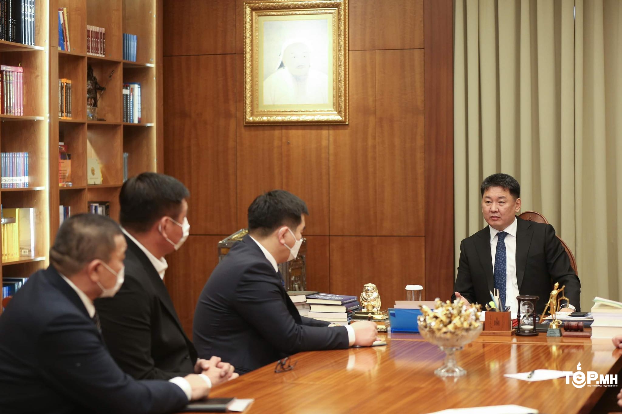 Монгол Улсын Ерөнхийлөгч У.Хүрэлсүх Монголын үндэсний бөхийн холбооны удирдлагуудыг хүлээн авч уулзав