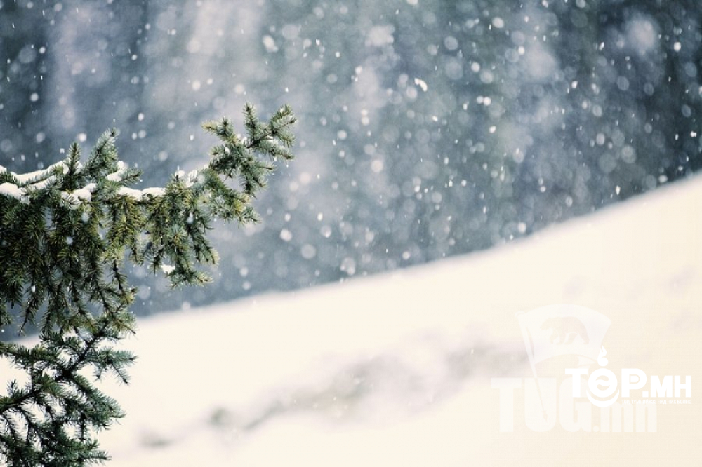 Хангайн уулархаг нутаг, говийн бүс нутгийн хойд хэсгээр цас орно