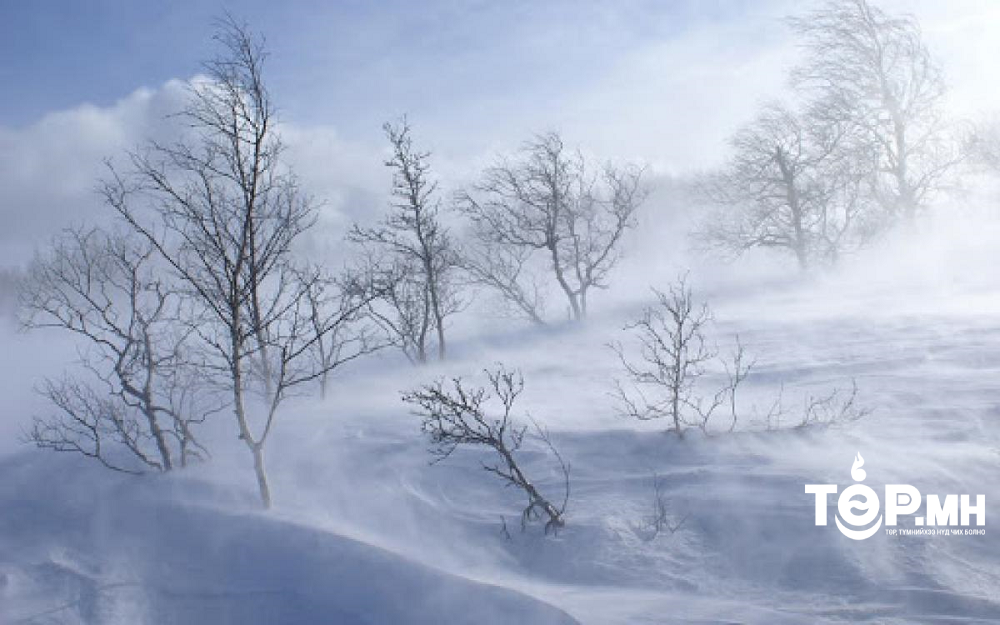 Өнөө маргаашдаа төв болон зүүн аймгуудын нутгаар цас орж, цасан шуурга шуурахыг анхааруулж байна