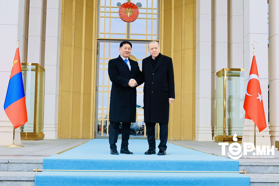 Монгол Улсын Ерөнхийлөгч У.Хүрэлсүхийг Ерөнхийлөгч Р.Т.Эрдоан албан ёсоор угтаж авлаа