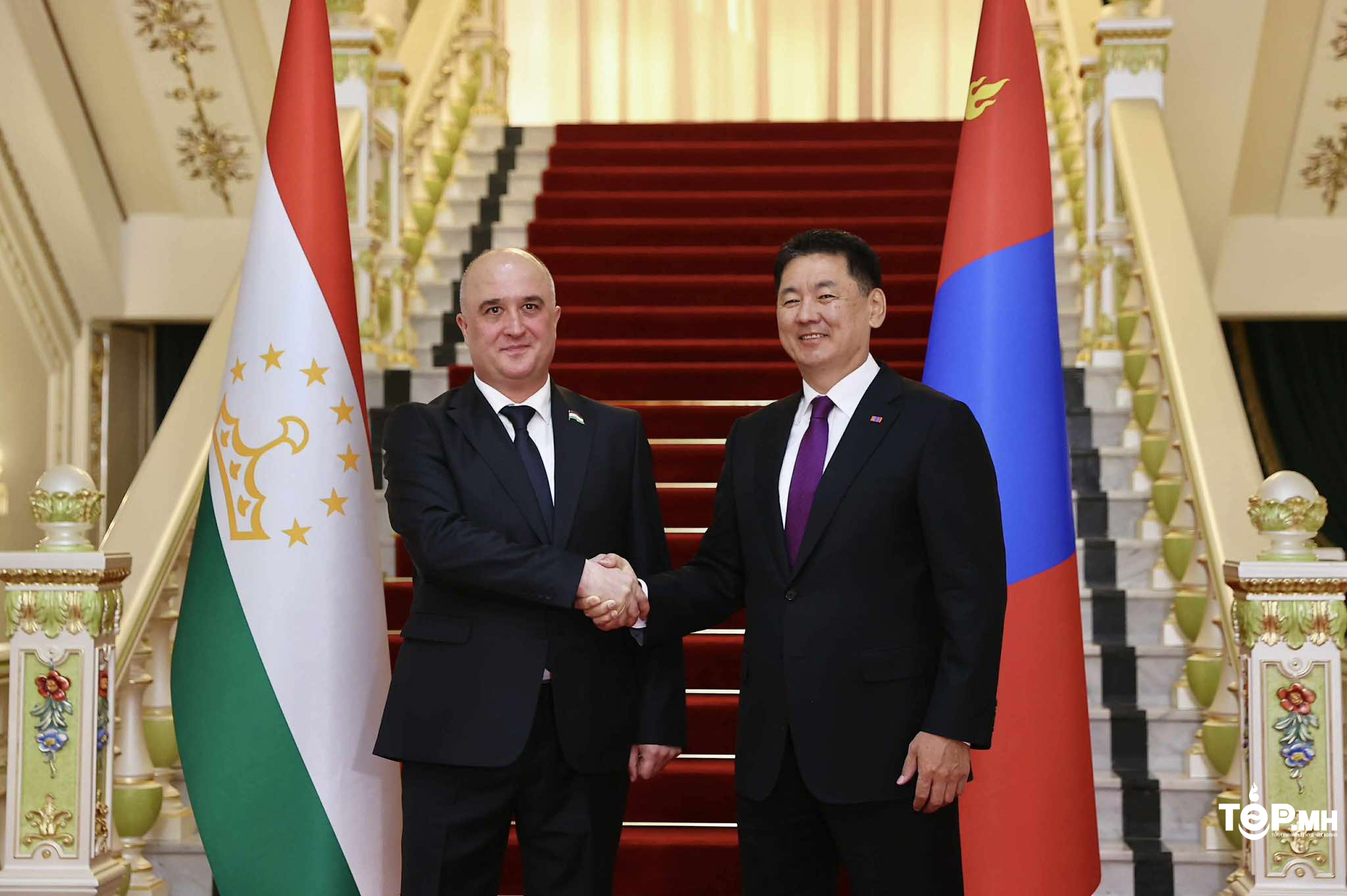 Монгол Улсын Ерөнхийлөгч У.Хүрэлсүхэд Тажикистан Улсын Мажлиси Намояндогон-ы дарга Идизода Файзали бараалхлаа