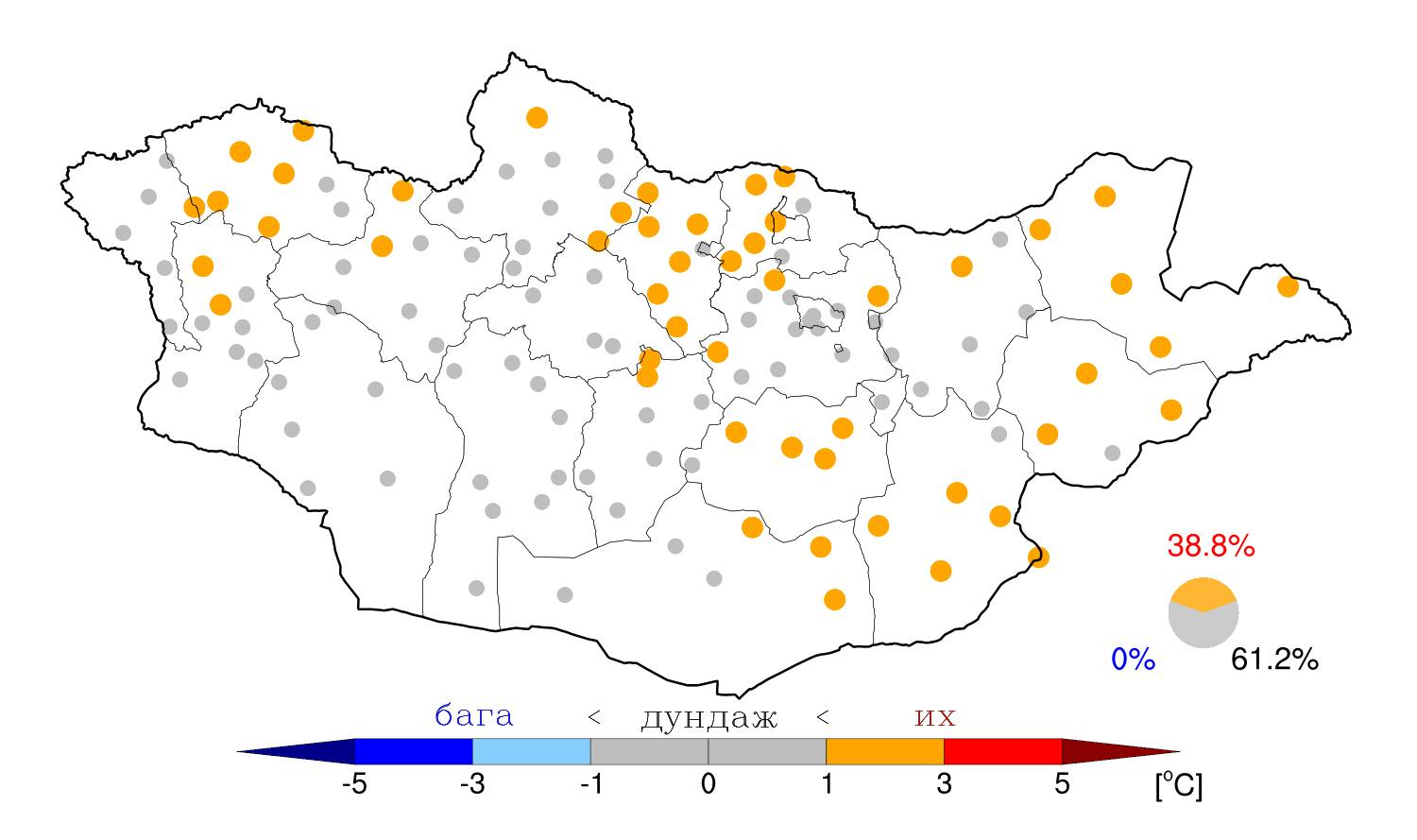 Өнгөрөгч есдүгээр сар 1940 оноос хойш тохиолдсон 10 дахь дулаан сар боллоо