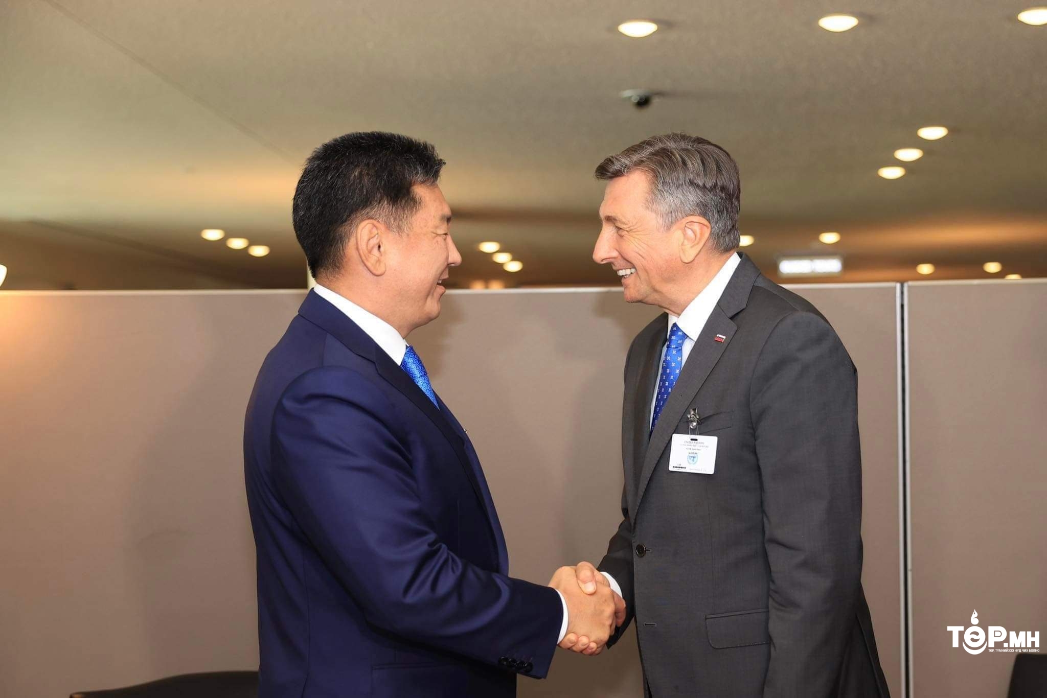 Монгол Улсын Ерөнхийлөгч У.Хүрэлсүх Бүгд Найрамдах Словени Улсын Ерөнхийлөгч Борут Пахор-тай уулзлаа