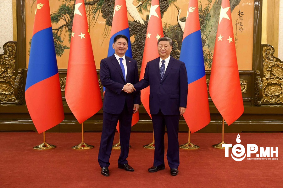 Монгол Улсын Ерөнхийлөгч У.Хүрэлсүх Бүгд Найрамдах Хятад Ард Улсын дарга Ши Жиньпинтэй уулзлаа