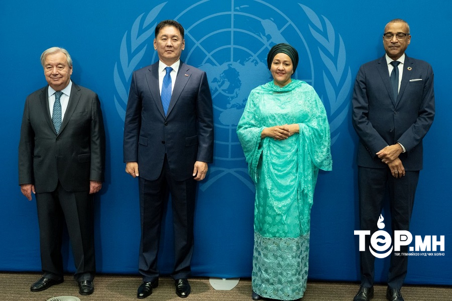 Монгол Улсын Ерөнхийлөгч У.Хүрэлсүх НҮБ-ын Ерөнхий Ассамблейн 80 дугаар чуулганы Ерөнхий санал шүүмжлэлд оролцож байна